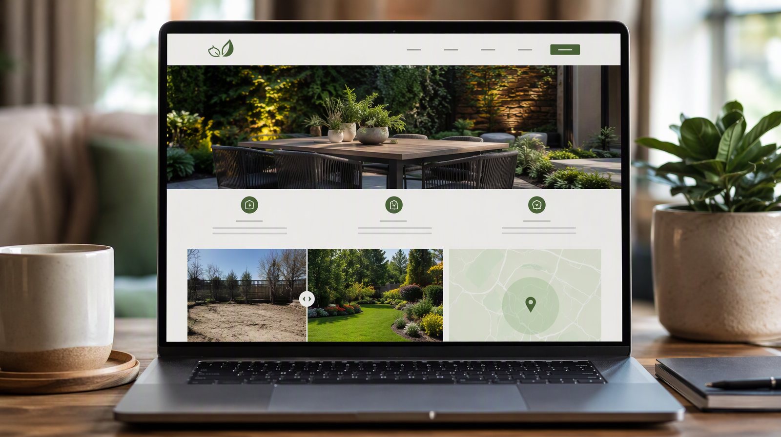 Sample landscaping company website design concept